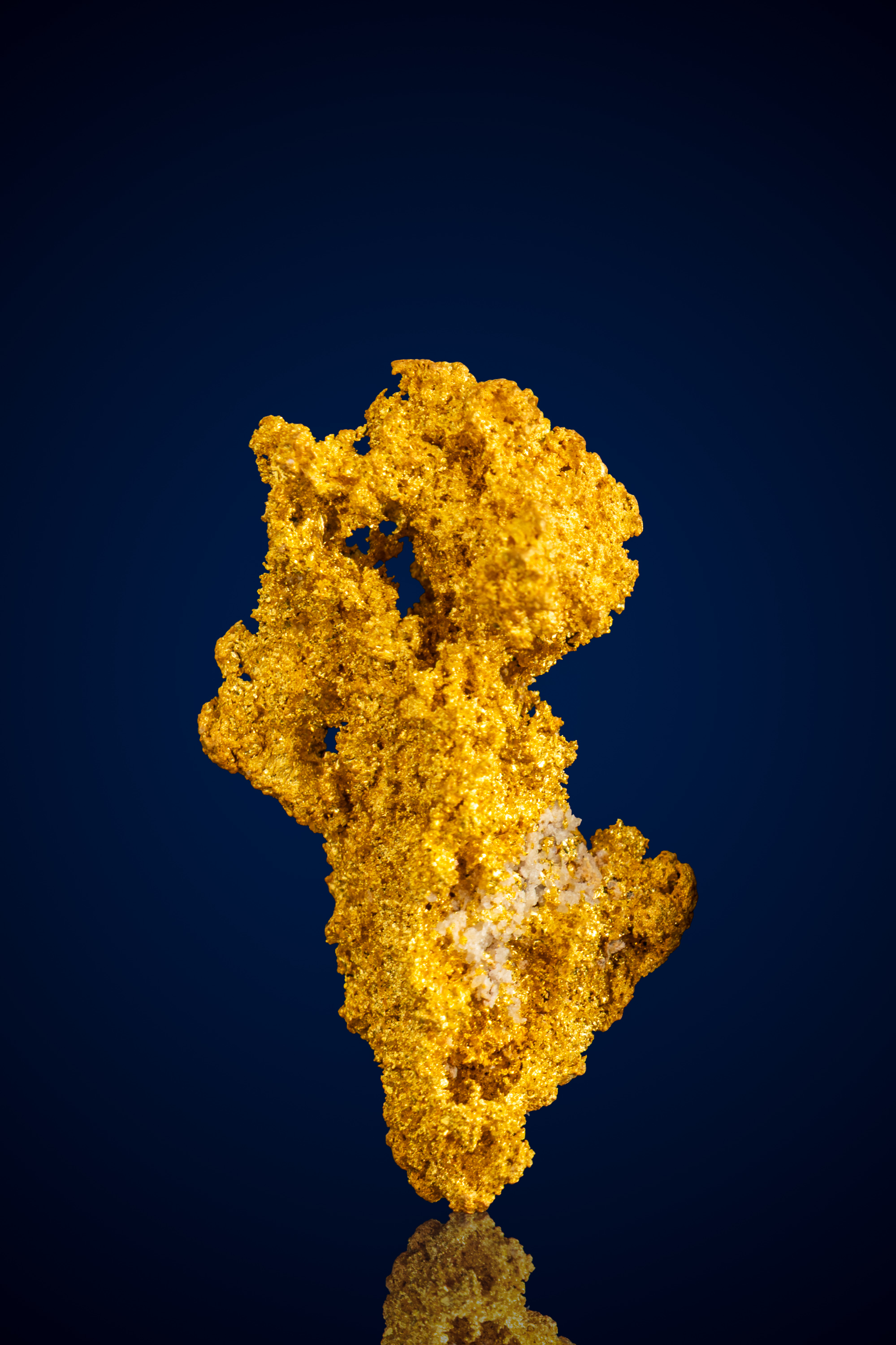 Bold, Buttery Natural Gold Nugget with Quartz - Central Valley, MT - 11.08 grams (image for) Bold, Buttery Natural Gold Nugget with Quartz - Central Valley, MT - 11.08 grams